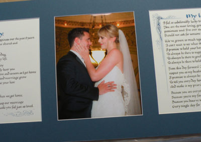 wedding vows matted